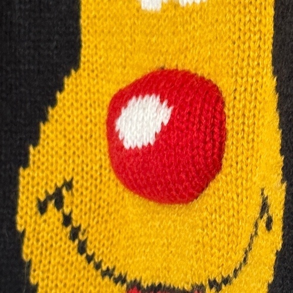 Ugly Christmas Sweater Reindeer 3D Nose Holiday Party Wool Blend Knit Unisex M - Picture 2 of 10